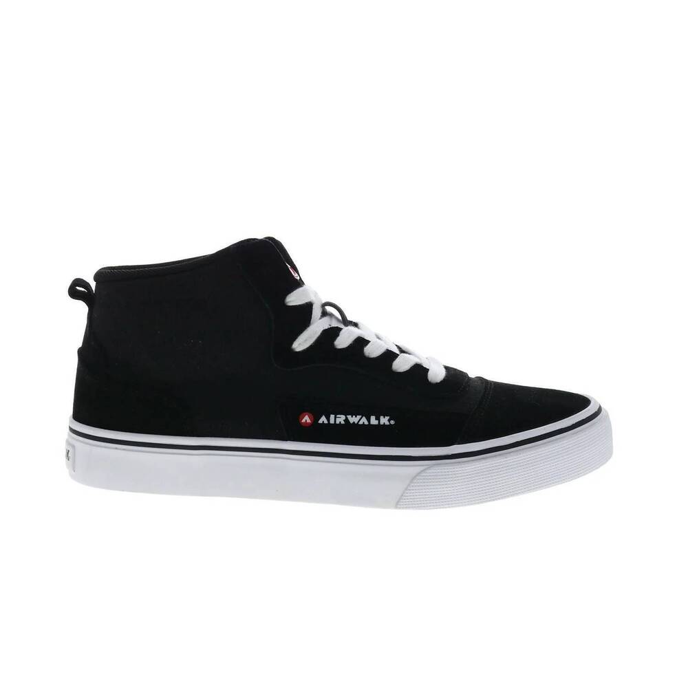 NEW AIRWALK men's ollie suede skate inspired sneakers in black